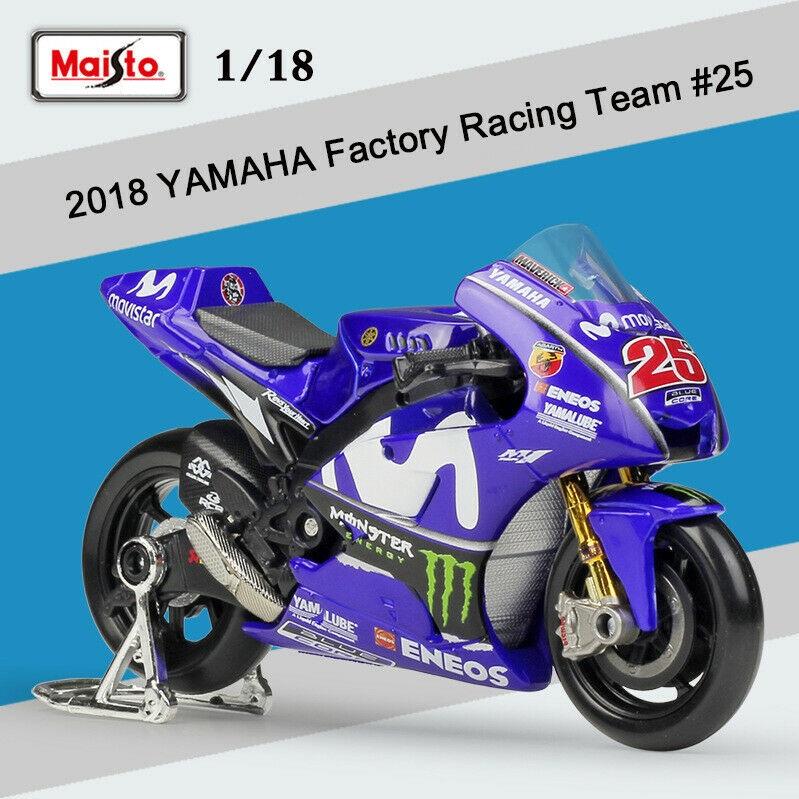 【MotoGP模型】Maverick Vinales 2018年 Yamaha YZR-M1 Maisto 1/18精品