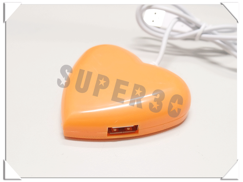 【超人生活百貨】特價促銷 愛心形 USB HUB 2.0 4PORT 4孔 集線器 0090728@3R4