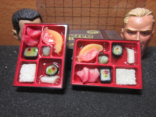 U5伙房單位 水果壽司餐F款1/6豐盛餐盒便當一個 mini模型