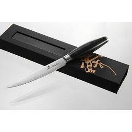 臻品坊 < 臻 高級料理刀具> ~日本進口三合鋼系列~  VG-10 類黑檀木柄水果刀(120mm)