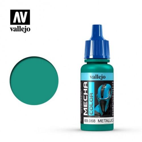 Acrylicos Vallejo  機甲色彩 69068-金屬綠（金屬色）Metallic Green - 17 ml