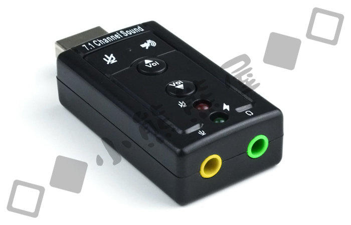 【小熊熊屋】USB 2.0虛擬7.1聲道外接音效卡 喇叭音箱耳機麥克風 支援win 7/8 2聲道模擬7.1動感環繞立體聲音效
