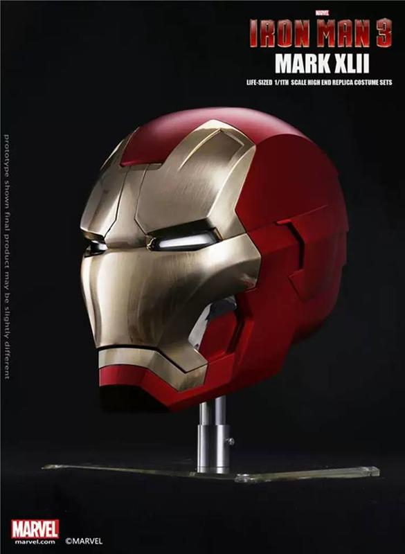 【sammi toys】 現貨 MARVEL正版授權 1/1 鋼鐵人 Mk42 金屬拉絲效果 限量頭盔