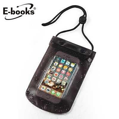 【文具通】E-books 中景 N1 智慧手機防水保護袋(通用型)黑 E-IPB006BK 