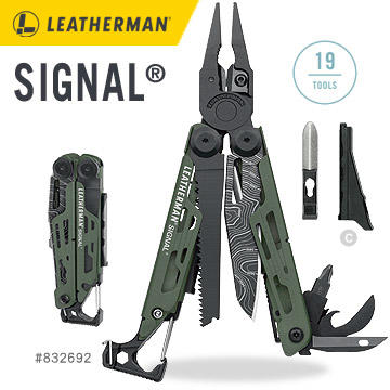 【瑞棋精品名刀】Leatherman Signal Topo 等高線綠工具鉗附尼龍套 832692 $6250