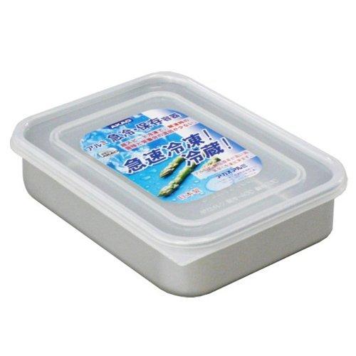 ~* 萊康精品 *~ 日本製 Akao alumi 鋁製保冷保鮮盒 食材急速冷凍解凍 淺型 大 2L