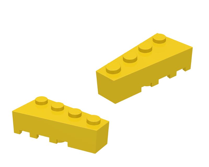 【磚樂】LEGO 樂高 41767+41768 4160333+4160348 Wedge 4x2 黃色楔形磚一對 | 露天市集 | 全台最大 ...