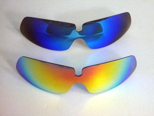 APEX976運動眼鏡太陽眼鏡專用REVO環保彩虹鍍膜PC鏡片(單買鏡片不含框)(抗UV400)防彈級強化安全鏡片