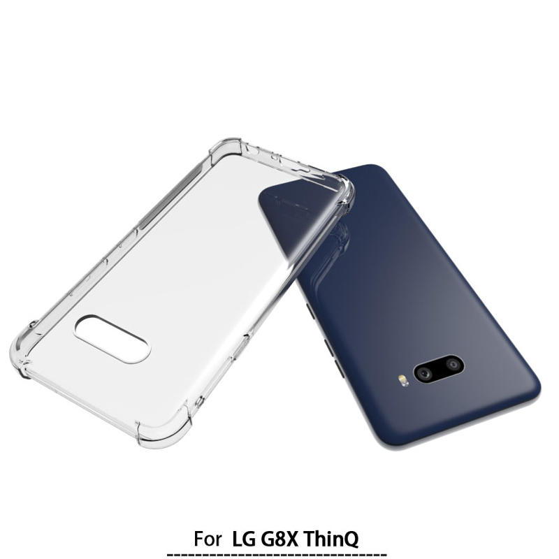 LG G8X ThinQ 手機殼 簡約 四角加厚 透明 TPU 軟殼 全包 防摔 矽膠套 氣囊殼 清透 保護套
