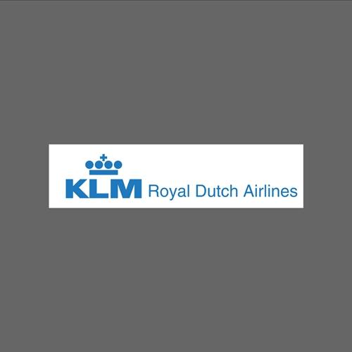 荷蘭皇家航空 KLM LOGO 橫幅 防水貼紙 筆電 行李箱 安全帽貼 尺寸120x30mm