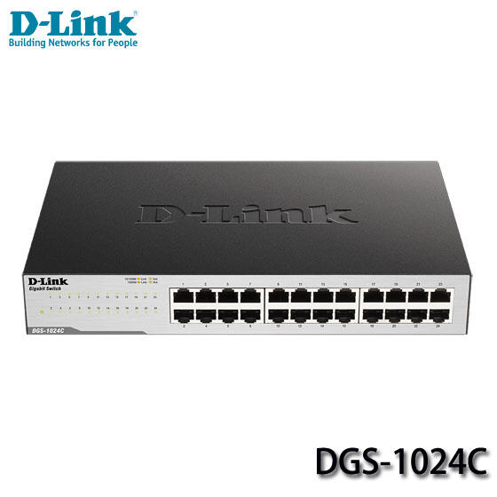 【MR3C】含稅附發票 D-Link 友訊 DGS-1024C 24埠 Gigabit 非網管型交換器