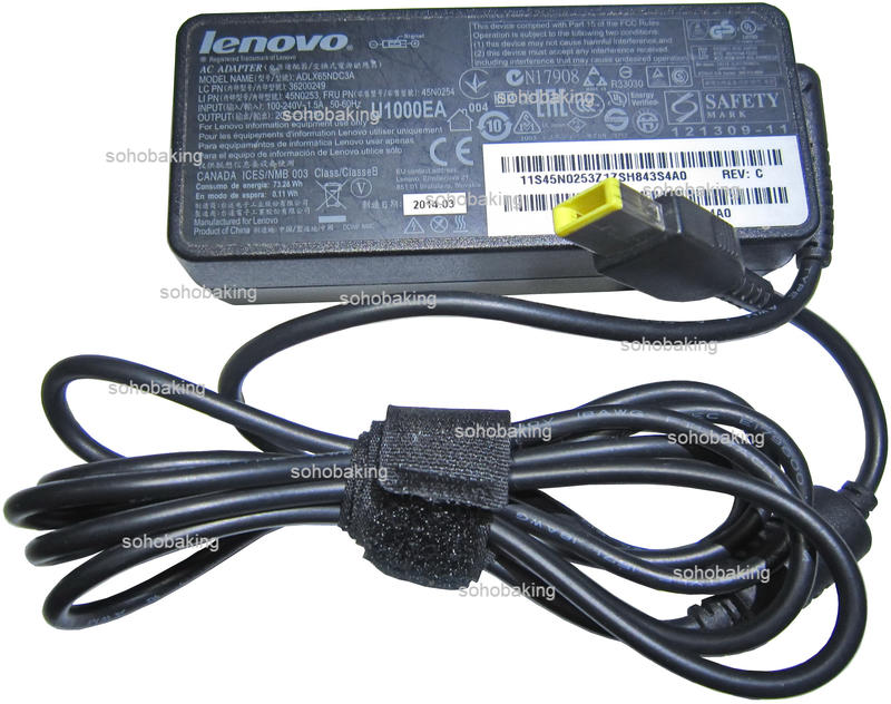 原廠 Lenovo 聯想筆電充電器 20V 3.25A 65W 黃色方頭帶針 ADLX65NDC3A G500 Z500