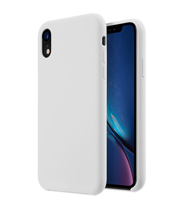 Melkco 2免運iPhone XR 6.1吋背套液態矽膠彈性殼白色手感滑順手機套手機殼保護套保護殼
