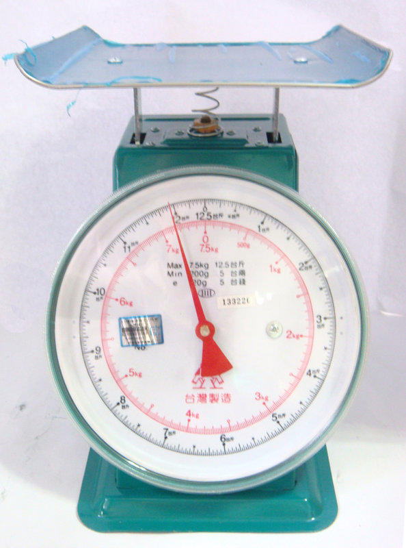 【綠海生活 】  磅秤 時鐘秤 指針式 自動磅秤 ( 7.5 kg / 12.5斤 )  ~631290