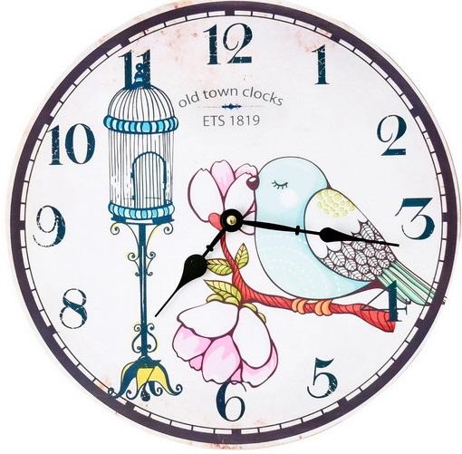 星之屋zakka雜貨 Vintage鄉村風 法國巴黎懷舊時光 歐式鳥籠花藝數字無框掛鐘 羅馬數字時鐘 掛鐘 造型鐘