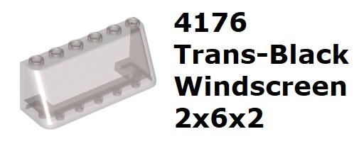 【磚樂】LEGO 樂高 4176 4173328 Windscreen 2x6x2 透明黑 擋風罩