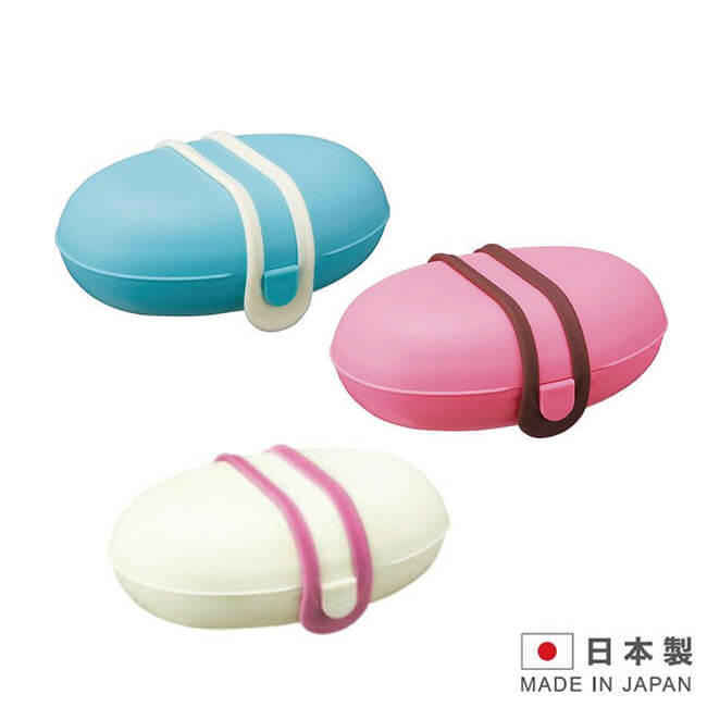 日本製 MARNA攜帶式肥皂盒肥皂架(紅/藍/白 顏色隨機) MAR-W445