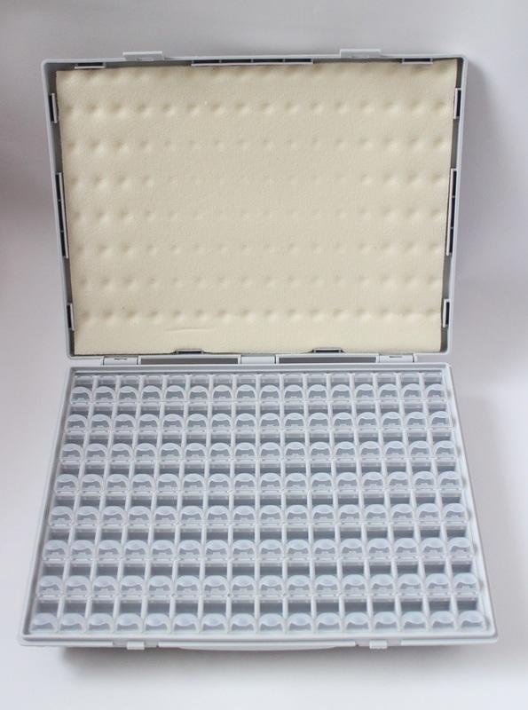 SK128 銷售全球的美國專利全新128格精密SMD元件空盒（SMT元件盒 零件盒 電阻盒 電容盒 空盒）
