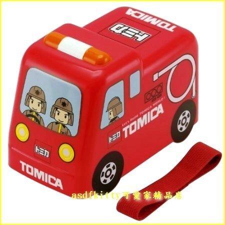 asdfkitty可愛家☆TOMICA小汽車-消防車雙層便當盒/救火車-日本正版商品