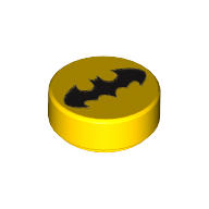 LEGO 71017 黃色 1X1 蝙蝠俠標誌