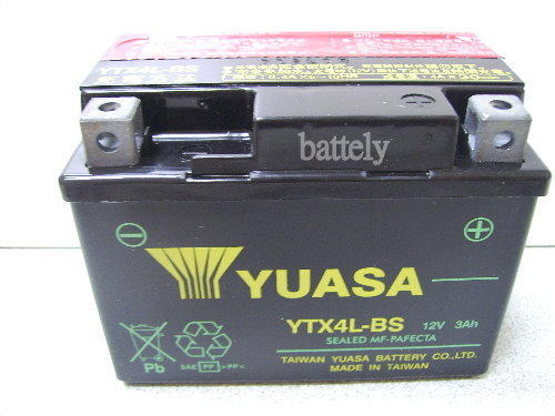 【電池醫生】YUASA YTX4L-BS 4號 50CC/90CC 機車 免保養電池/電瓶