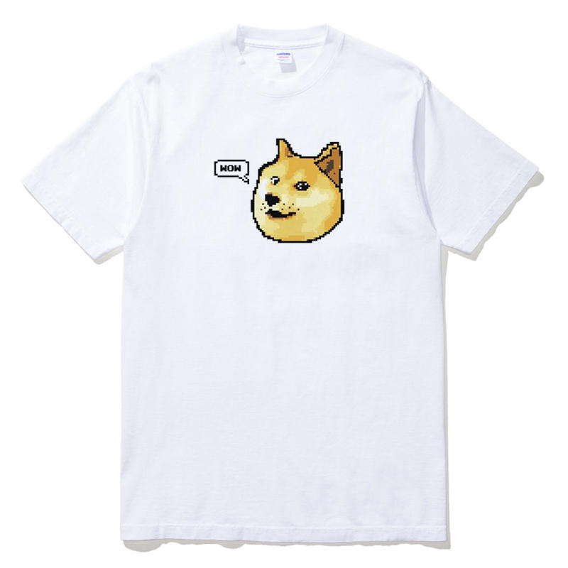 Shibe Doge WOW 短袖T恤 白色 柴犬日文動物狗貓印花潮T
