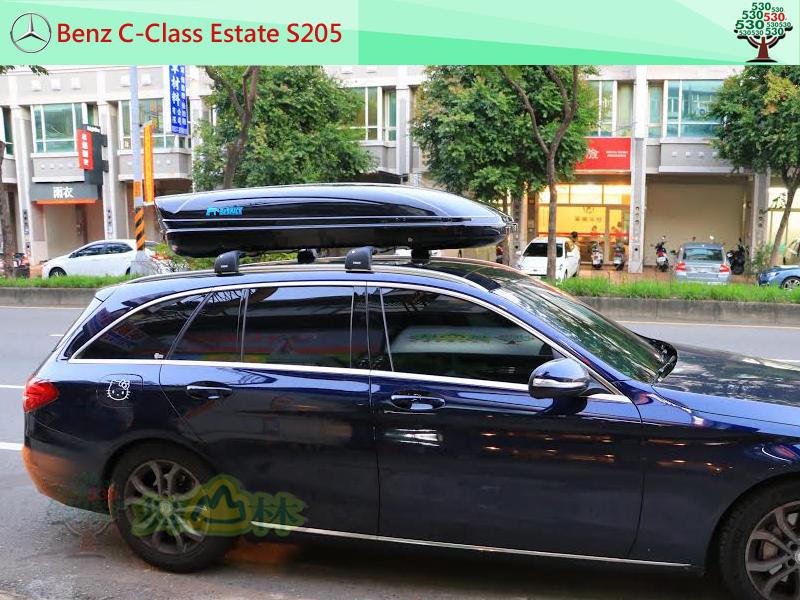 Benz C-Class Estate S205安裝THULE WingBar Edge 行李架搭配BNB 行李箱