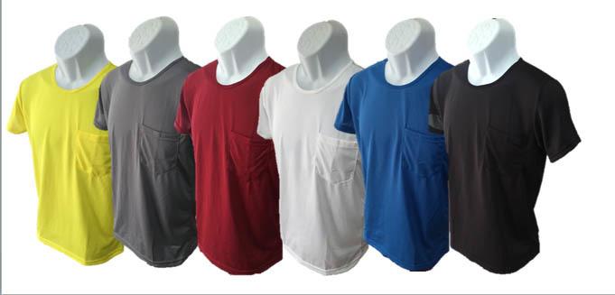 馬拉松練跑服-吸濕排汗短袖口袋素T恤-網購價1件150元-網狀透氣,吸濕快乾-(加大碼)