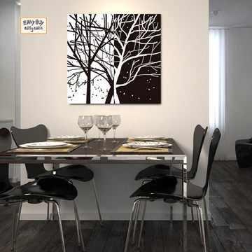 【EZBUY】現代畫 抽象畫 掛飾 無框畫 裝飾畫 無框畫單幅 壁畫掛畫 臥室客廳畫 黑白發財樹
