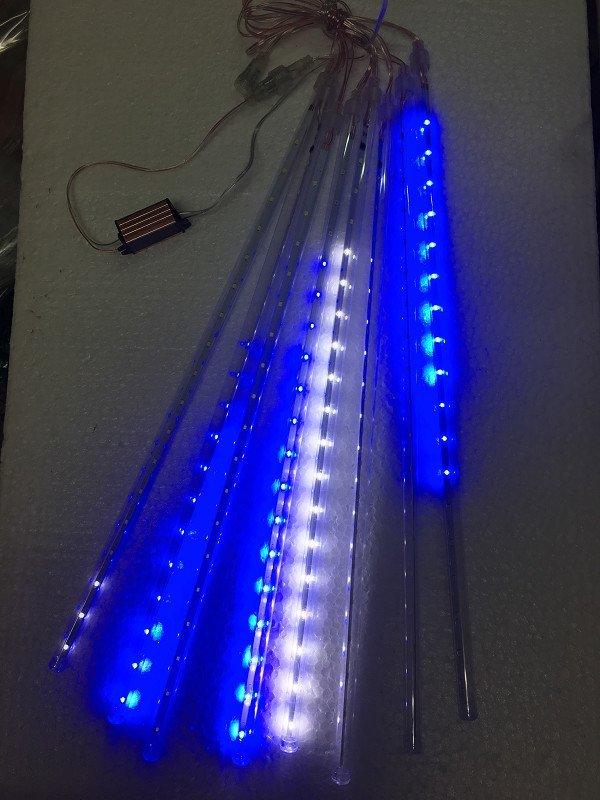 ☆四月科技能源☆110V流星燈 貼片LED城市夜景裝飾燈庭院藍+白(30cm) A0272