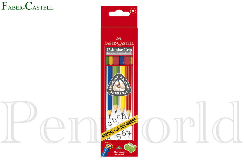 【Penworld】法國 Faber-Castell輝柏 2B大三角鉛筆12支入+削筆器 116527(多件優惠)