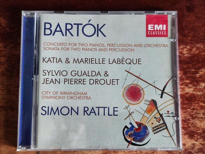 文本齋 拉貝克姊妹 拉圖 Bartók 巴爾托克 為雙鋼琴與打擊樂器的協奏曲 伯明罕市交 EMI