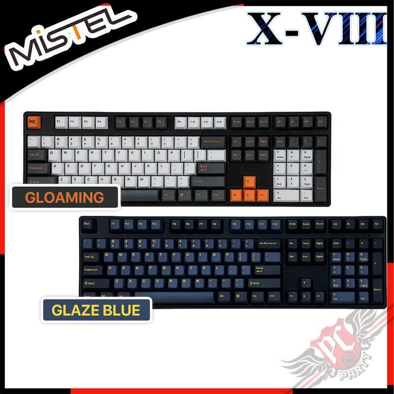 [ PCPARTY ] 密斯特 MISTEL XVIII X8 108鍵 釉藍/暮色 有線 機械式鍵盤 側刻中文