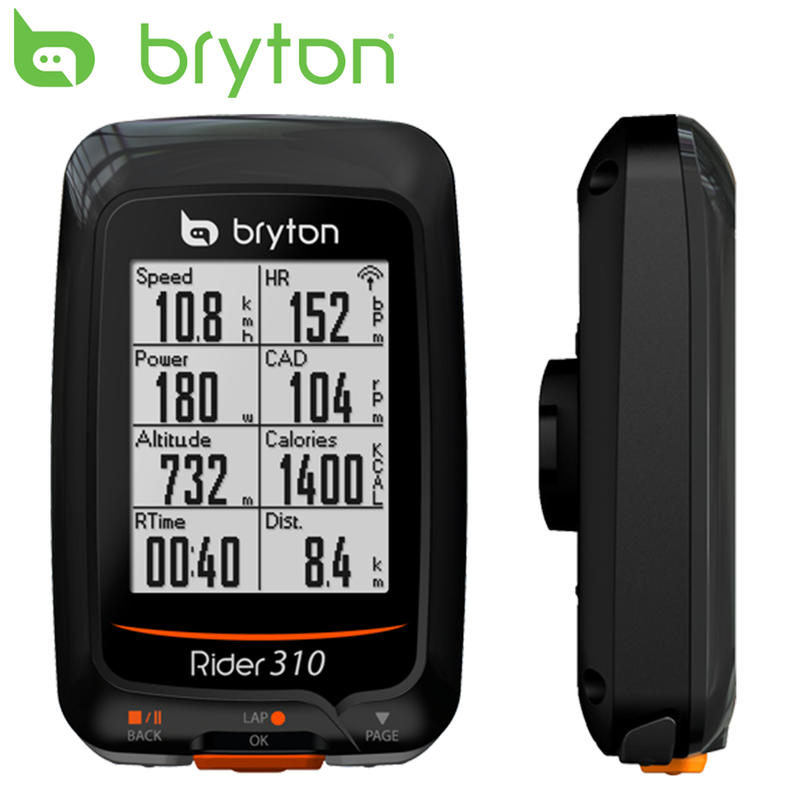 【12期0利率】Bryton Rider 310T GPS自行車記錄器 主機+踏頻感測器+心率帶+固定座