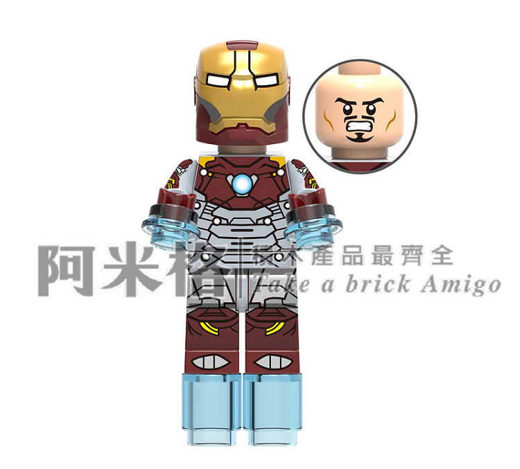 阿米格Amigo│976 鋼鐵人 MK47 盔甲 裝甲 馬克 Iron Man 超級英雄 欣宏 第三方人偶 非樂高但相容