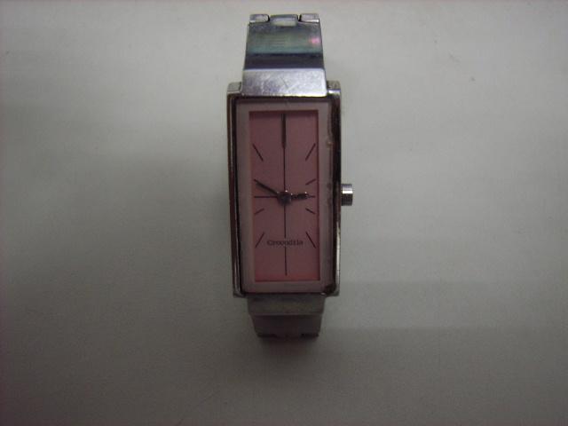 Crocodile時尚石英鋼帶錶，功能正常(1090)