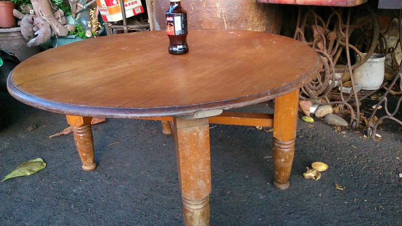 -古今-檜木~原木桌 圓桌 矮木桌