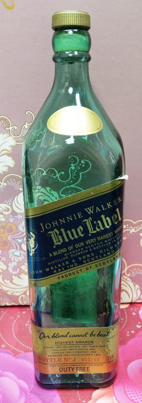 還不錯滴♡♥~D397~Johnnie walker約翰走路藍牌(舊款)"空酒瓶"1.75L~♥♡~1189g
