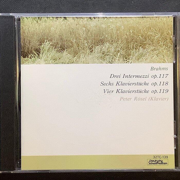 Brahms布拉姆斯/鋼琴獨奏曲-間奏曲/鋼琴小品 Peter Rosel彼得雷塞爾/鋼琴 1987年老日本版無ifpi