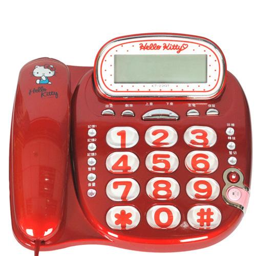 【山豬的店】HELLO KITTY 來電顯示有線電話機 KT-229T