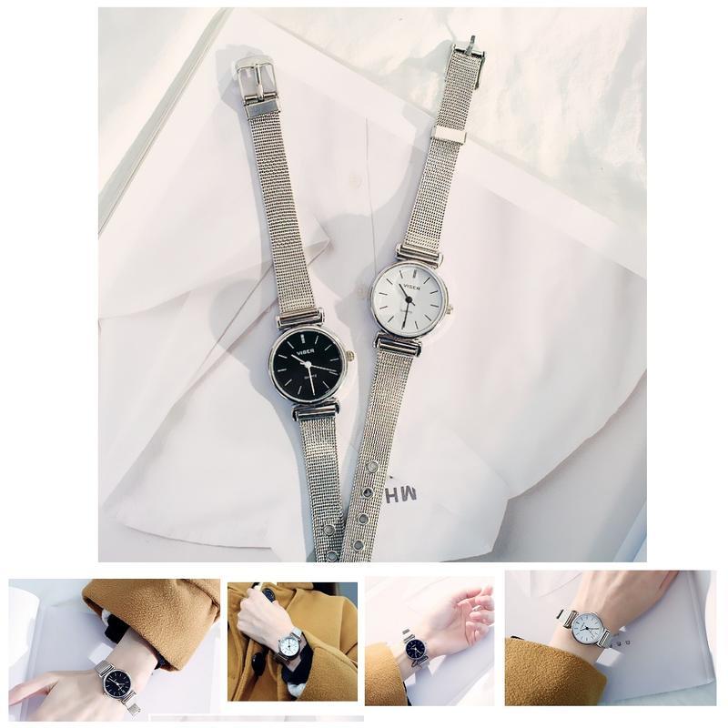 現貨💕簡約鏈條錶💕手錶女款 金屬銀色鏈條表 手錶 韓國 女學生 時裝表 果凍 個性 手表 情侶表 禮品送禮