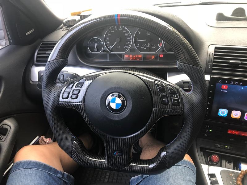 BMW E46/E39/E53 （全新）正碳纖維M版方向盤，客製化，非Harmann/RD/AC/Hartge