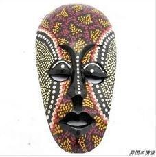 EZBUY-非洲風格木雕非洲面具壁掛手家居裝飾品異國風情_R224B