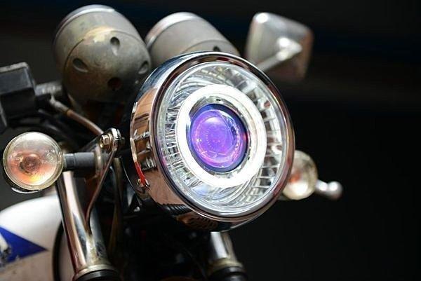 MY150 哈特佛 KTR 野狼 檔車 改裝 魚眼大燈 HID 模組 總成 LED 光圈 天使眼 惡魔眼 電鍍飾圈