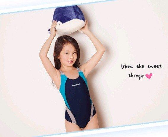 熱賣追加~韓專業型女童泳裝/連體式泳衣+泳帽2件組(紅色款) 超值優惠價