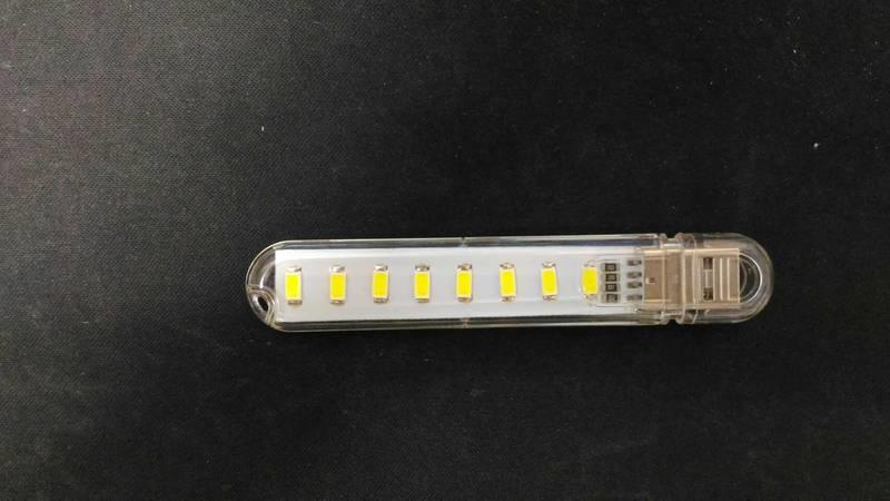 迷你 電腦檯燈 LED燈 USB小夜燈  攜帶型LED燈 8顆LED燈 露營燈 白光