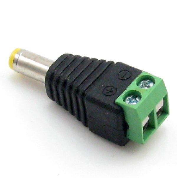 DC圓管公頭5.5x2.1mm對2個線端子 也適用監控設備及3C產品的電源音叉插頭 