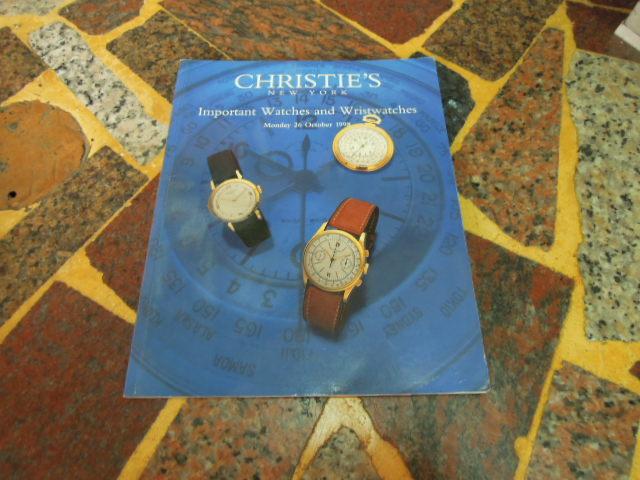 CHRISTIE'S NYK IMPORTANT WATCHES & ..  1998/OCT  (4A3)
