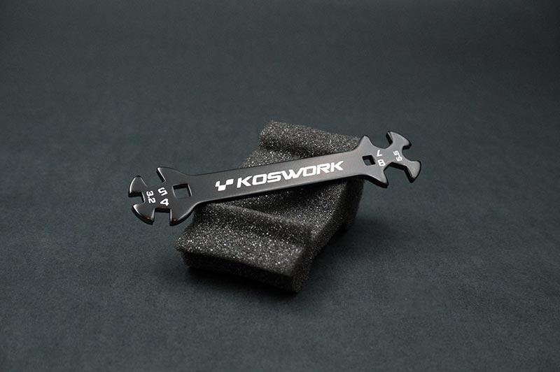 尼克模型Koswork多用途開口扳手拉桿調整螺母調節工具3.2, 4, 5, 5.5, 7 & 8mm/KOS13231