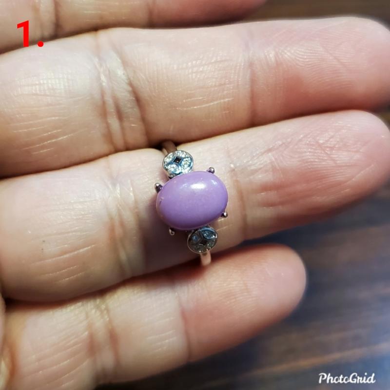 紫雲母 戒指 蛋面 天然❤水晶玉石特賣#B175-1